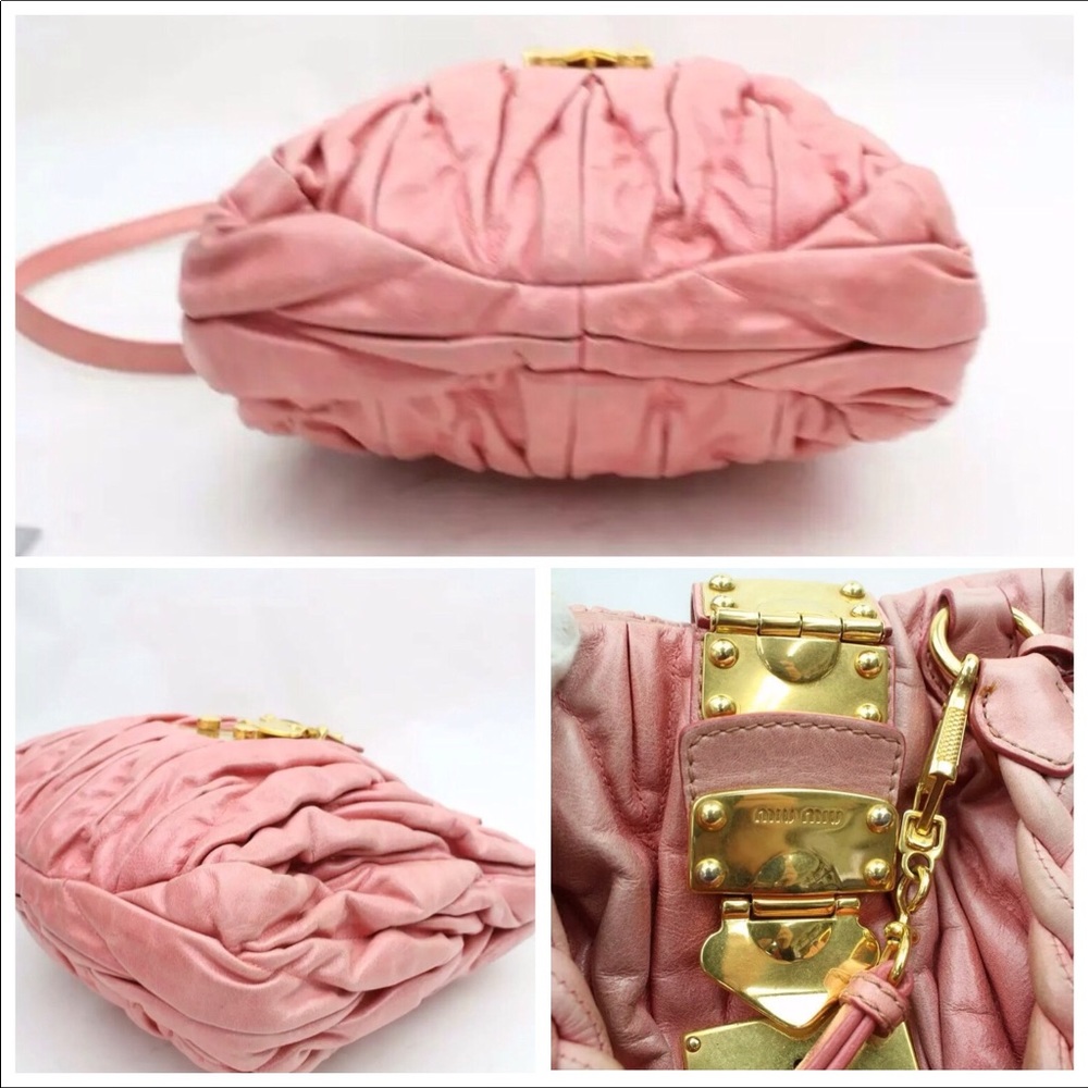 Auth Miu Miu Matelasse 2-Way Handbag Shoulder Bag - image 2